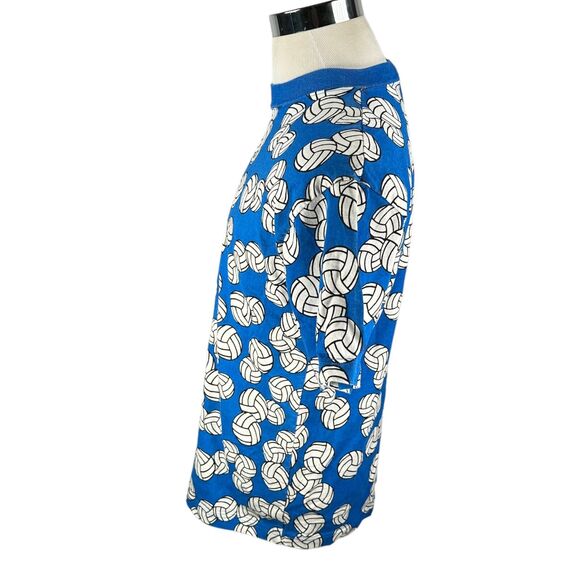 Vintage Big Dogs T-Shirt Mens Large Blue AOP Volleyball Print 90s Crew Rare - Picture 3 of 11